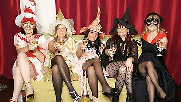 Its A Steaming Old And Young Lesbian Halloween Party - Mature.nl - Mature.nl video