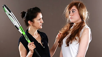 Hot Babe Must Listen To Her Lesbian Tennis Teacher - Mature.nl - Mature.nl video